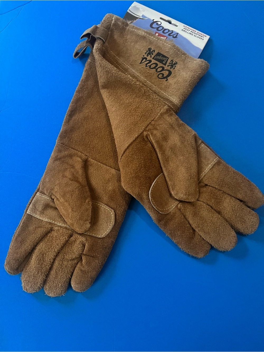 🔥 Coors Banquet Suede Heat Resistant Grilling BBQ Gloves
